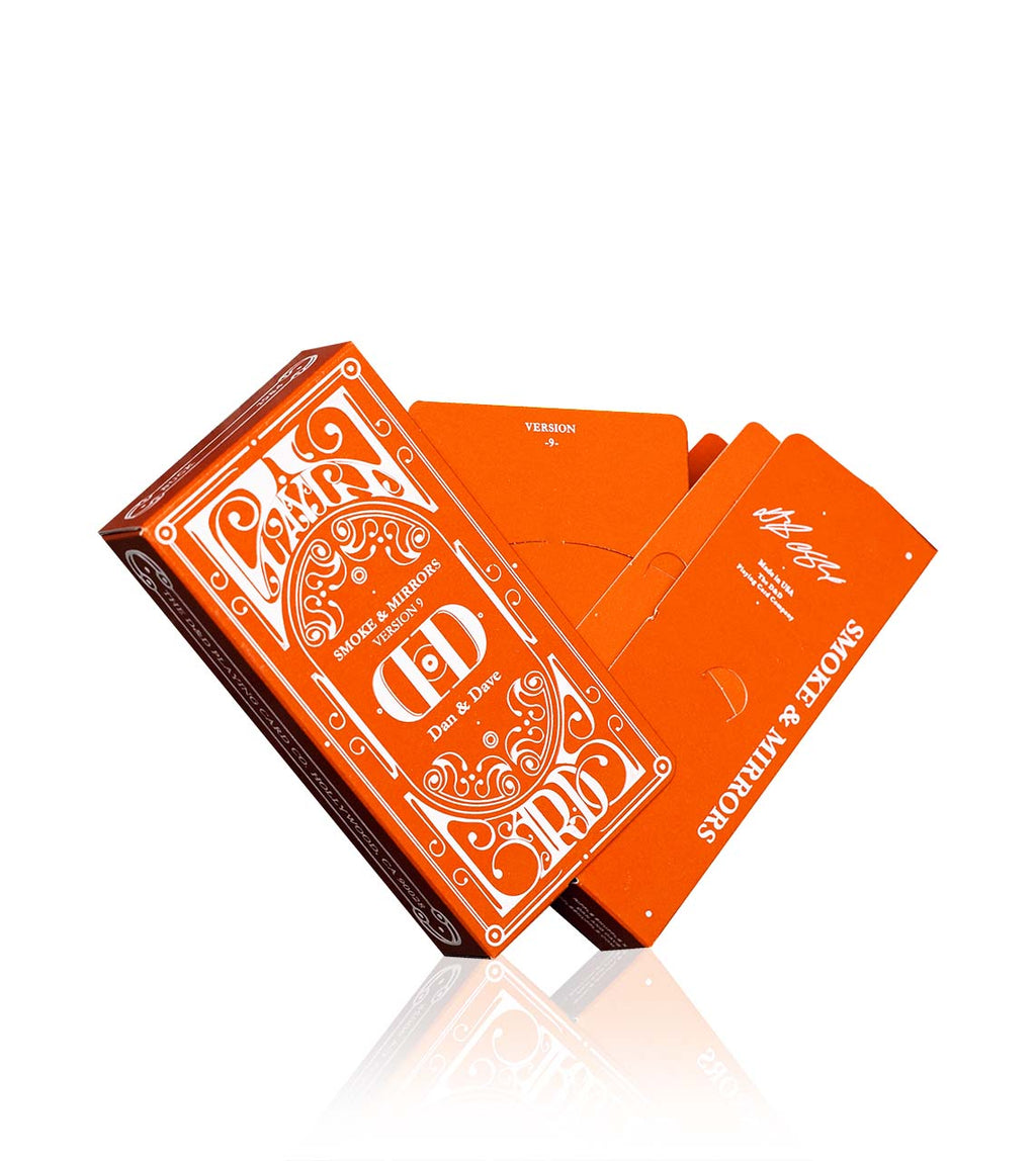 Smoke & Mirrors V9 - Orange Edition Playing Cards - Riffle Shuffle 