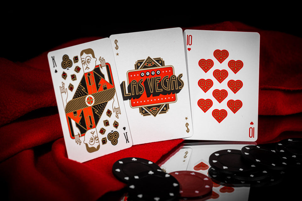 Welcome to Fabulous Las Vegas Playing Cards in Shiny Gold